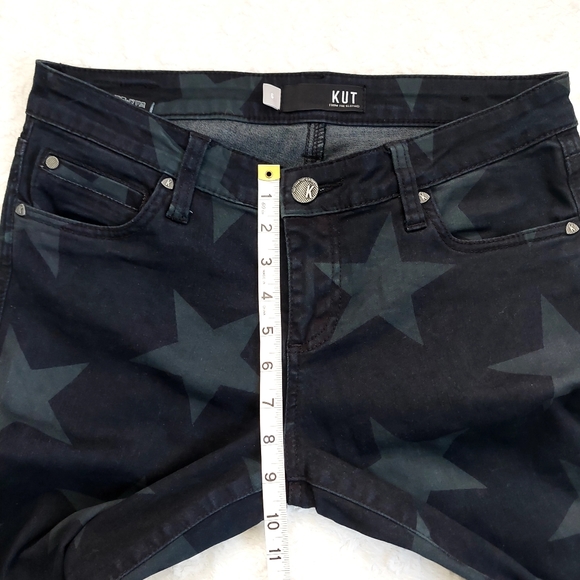 Kut From The Kloth Mia Toothpick Skinny Star Print Skinny Jeans Black - Size 6 - Picture 5 of 8